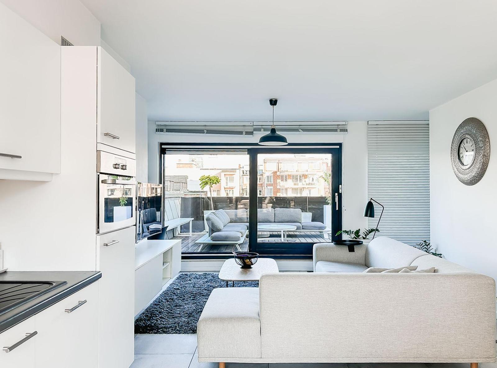 Modern Appartement Centrum Oostende Met Enorm Dakterras Kültér fotó